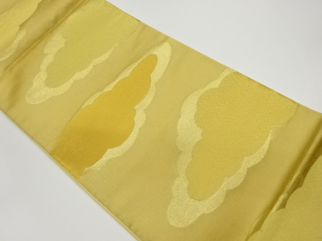 雲模様織出し袋帯